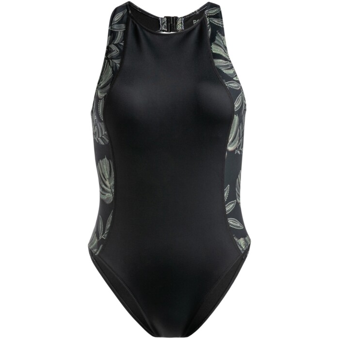 2024 Roxy Womens Pro Wave One Piece Swimsuit ERJX103655 - Anthracite The Palms Wetsuit